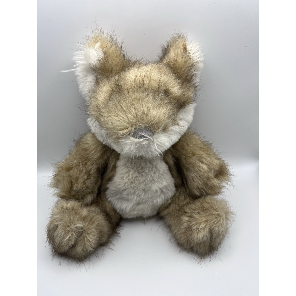 Pottery Barn Kids Heritage Fox Plush Stuffed Animal Tan White Tail 10" Realistic